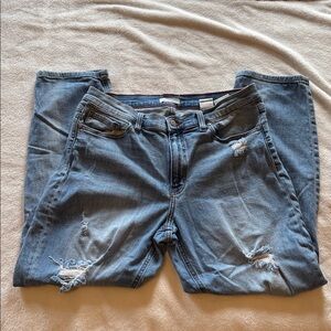 Eunina The Morgan Frankie low rise girlfriend fit denim blue jeans